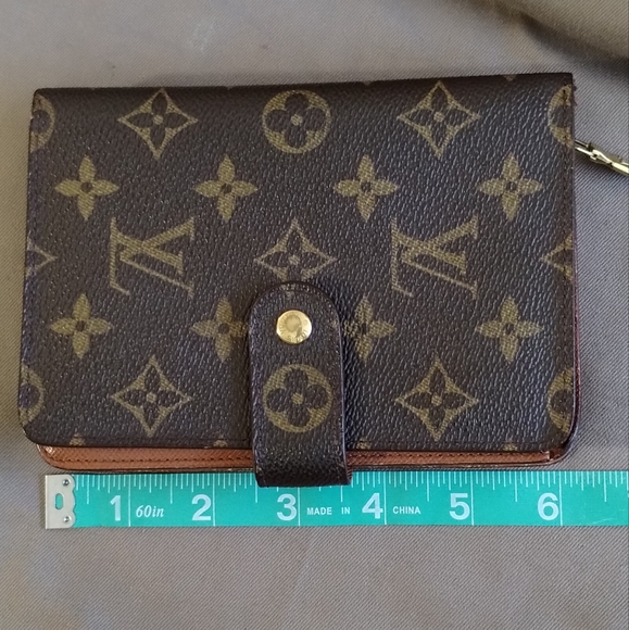 LOUIS VUITTON BROWN LEATHER MONOGRAM WALLET CLUTCH POCKETBOOK ~ AUTHENTIC - Picture 12 of 12